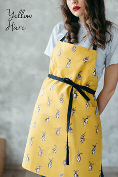 Cat Apron For Kids | Personalised Toddler Aprons With Dog, Bunny And Duck Prints, 5 of 12