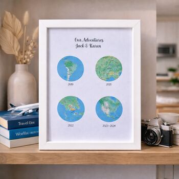 Anniversary Gifts Favourite Visited Countries Wall Art, 8 of 12