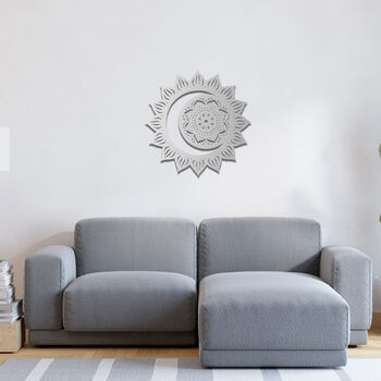 Sun Moon Mandala Wooden Wall Decor Harmony Art, 8 of 9