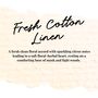 Fresh Cotton Linen Soy Wax Candle – Clean Laundry Scent, thumbnail 2 of 4