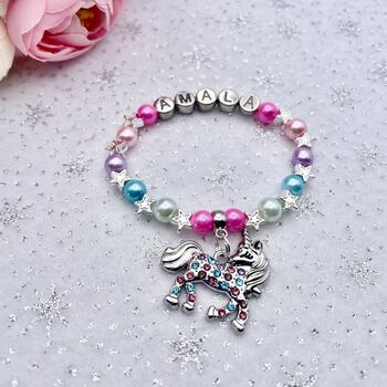 Personalised Unicorn Bracelet Inc Gift Bag, 11 of 11
