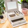 Personalised Two Tiered Large Jewellery Box With Drawer Perfect Wedding Gift, thumbnail 10 of 12