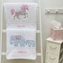 Personalised White Bath Towels With Liberty Print, thumbnail 2 of 9