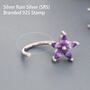 Uncoloured Forget Me Not Flower Cz Huggie Hoop Earrings, thumbnail 8 of 12
