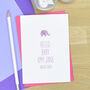 Personalised New Baby Card With Elephant Detail, thumbnail 1 of 3