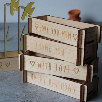 Personalised Wooden Daffodil Flower Box, 5 of 6