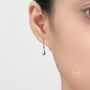 Small Droplet Drop Hook Earrings In Sterling Silver, thumbnail 1 of 9