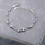 Sterling Silver Little Twinkle Stars Charm Anklet, thumbnail 4 of 10