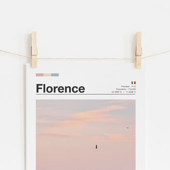 Personalised Minimalist Travel Poster | Florence, 2 of 6