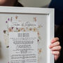 Personalised Floral First Dance Lyrics Print, thumbnail 6 of 9