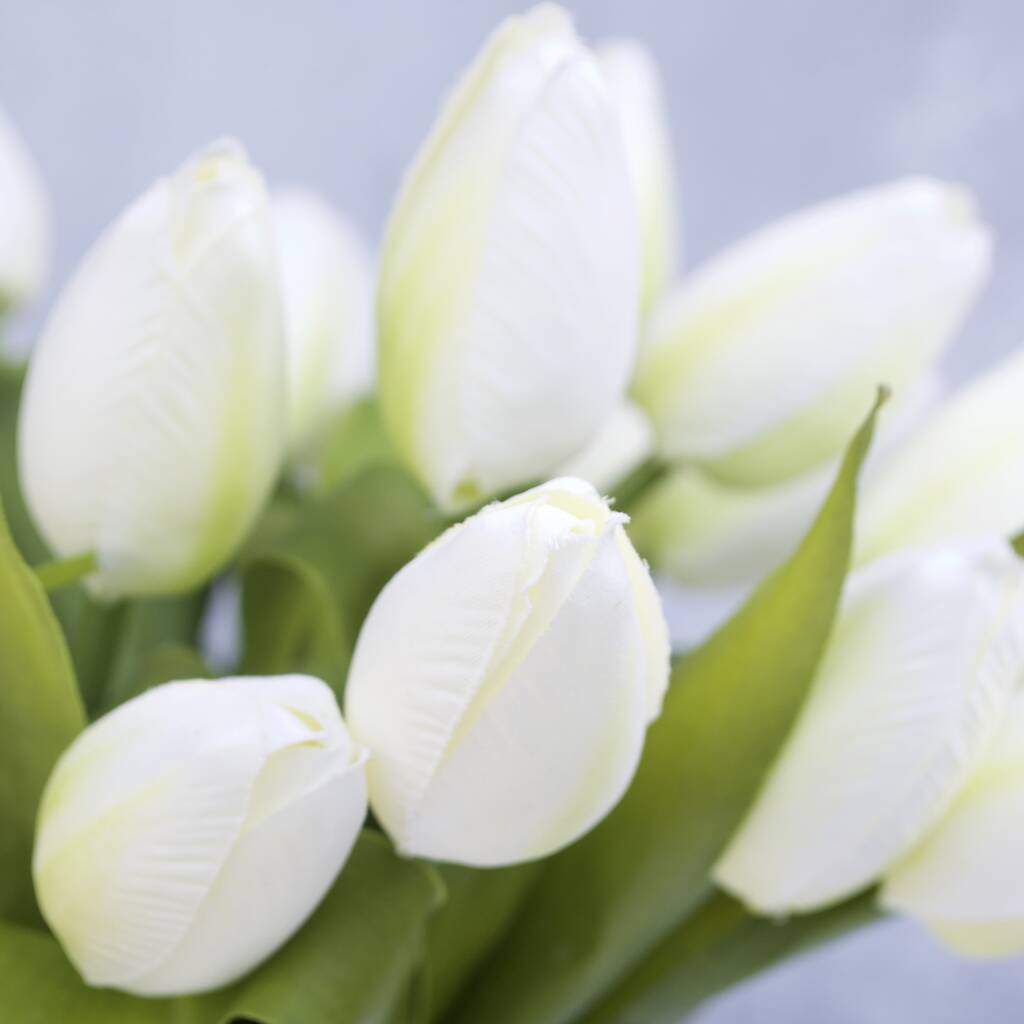 Artificial Luxury Off White Tulip Bouquet By Abigail Bryans Designs