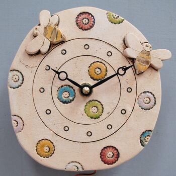 Bumblebee Wall Clock With Bee Pendulum, 5 of 8