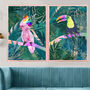 Toucan Tropcail Rainbow Jungle Rainforest Print, thumbnail 3 of 5