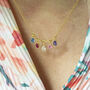 Family Birthstone Necklace With Teardrop Crystals, thumbnail 5 of 10