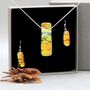 Autumn Coloured Glass Pendant And Silver Necklace, thumbnail 4 of 12