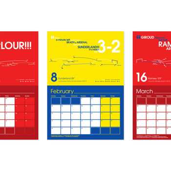 Arsenal 2024 Calendar Gift Set: Ljungberg Framed Print, 6 of 11