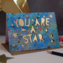 You Are A Star Thank You Or Congratulations Card, thumbnail 1 of 6