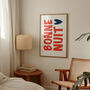 Bonne Nuit French Retro Art Print, thumbnail 1 of 9