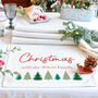 Christmas Trees Personalised Family Table Runner, thumbnail 1 of 6