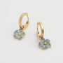 Forget Me Not Flower Huggie Earrings, thumbnail 1 of 8