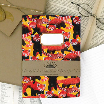 Pack Of Red Pandas A5 Lined And Plain Notebook Set, 2 of 7