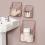 Three Wall Mounted Copper Home Storage Baskets, thumbnail 9 of 10
