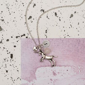 Personalised Unicorn Charm Necklace, 2 of 3