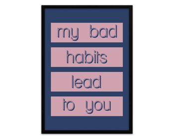 Ed Sheeran Bad Habits Print A5, 4 of 5