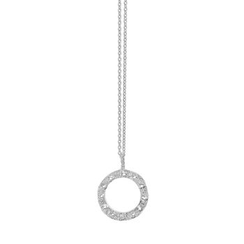 Eternity Circle Necklace With White Topaz, 3 of 3