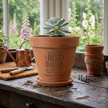 Personalised Father’s Day Terracotta Plant Pot, 2 of 8
