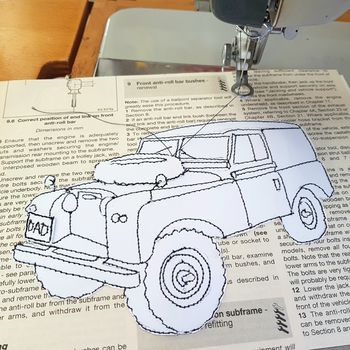 Personalised Landrover Embroidered Artwork, 2 of 10