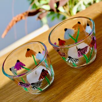 Coneflower Hand Painted Candle Holders, 3 of 5