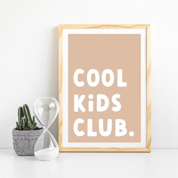 'Cool Kids Club' Bedroom Or Playroom Poster, 5 of 8