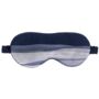 Navy Blue Print Mulberry Silk Eye Mask, thumbnail 1 of 3