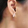 Chunky Geometric 12 Mm Bar Stud Earrings, thumbnail 6 of 12