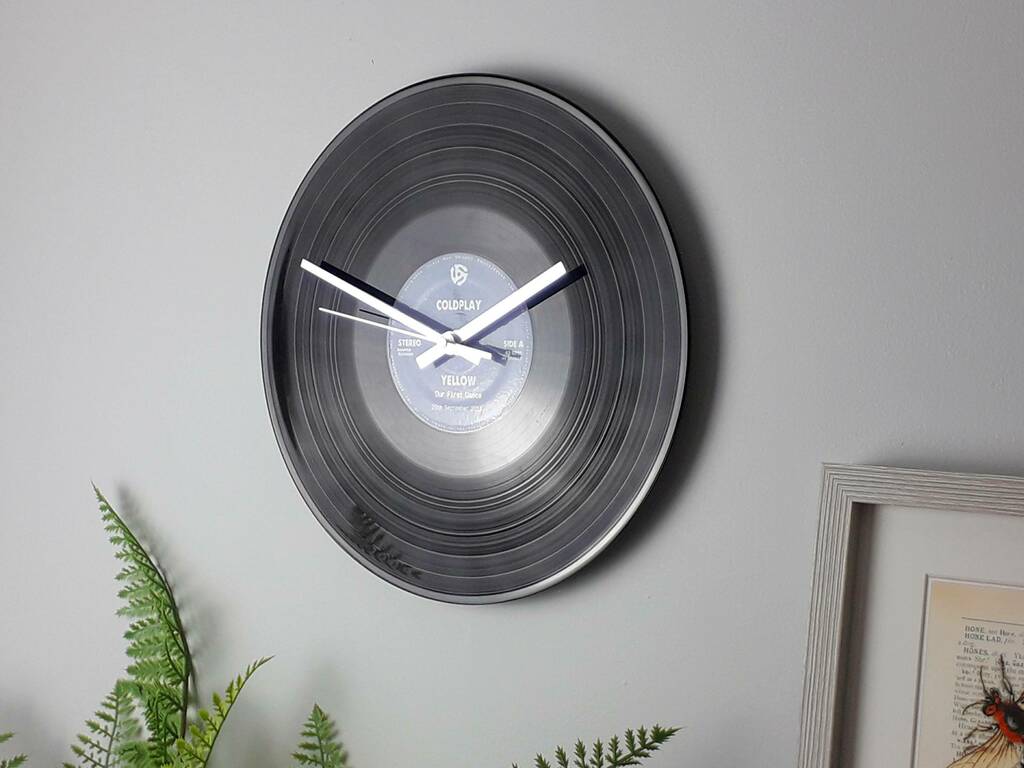 Personalised Vinyl Record Wall Clock, 1 of 8