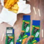 Fish And Chips Illustrated Socks | British Made In Small Batches, thumbnail 2 of 4