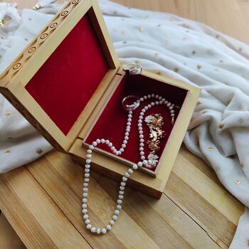 Handmade Vintage Wooden Lady Vintage Jewellery Box, 2 of 7