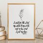 I Wait For The Lord Print Psalm 130:Five Christian Print, thumbnail 2 of 5