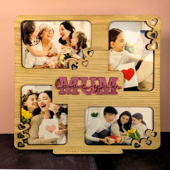 Mother’s Day Wooden Large Photo Frame And Free Gifts, 3 of 8