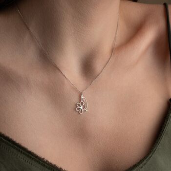 'Proud As A Peacock' Sterling Silver Necklace, 3 of 10