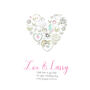 Personalised Button Heart Wedding Card, thumbnail 3 of 4