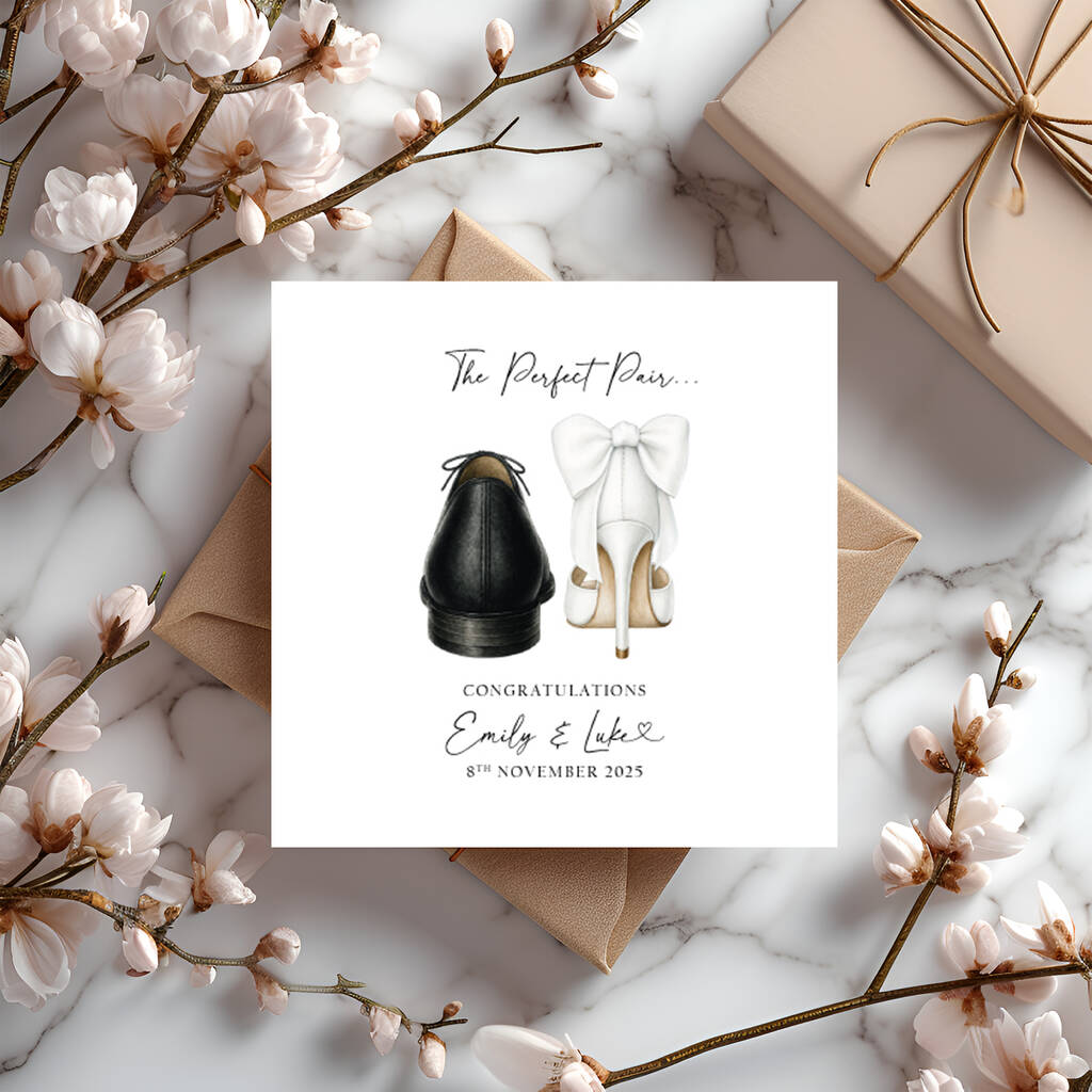 Wedding Day Card, The Perfect Pair Design, 1 of 2