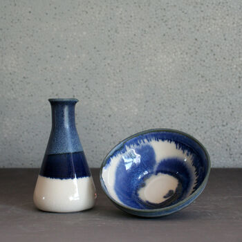 Jug And Bowl Gift Set Navy Milk Jug And Sugar Bowl, 2 of 4