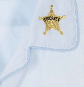 Boy's Personalised Cowboy Cotton Pyjama Short Set, 4 of 6