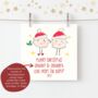 Merry Christmas Grandparents From The Bump Fun Card C, thumbnail 3 of 6