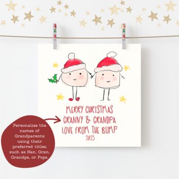 Merry Christmas Grandparents From The Bump Fun Card C, 3 of 6