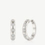 Gold Or Silver Moissanite Flower Hoop Earrings, thumbnail 4 of 7