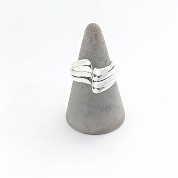 Recycled Silver Wave Ring, 2 of 6