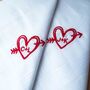 Personalised Valentines Cotton Handkerchief Token Gift, thumbnail 2 of 3